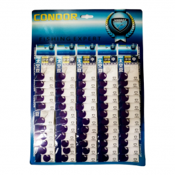 Стопор силиконовый CONDOR, 2,0-4,0, лист 60 пакетов 6 шт/пакет, цвет прозрачный