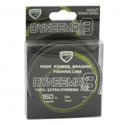Шнур плетеный Сondor Dyneemax 8 d-0,145 мм L-150 м, цвет зеленый, разрывная нагрузка 11,3 кг