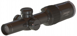 Оптический прицел Jaeger 1-4x24 с подсветкой сетки HBO1i, азотозаполненный, O 30мм, до 7000дж