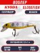 Воблер KYODA Globefish Minnow-66SP, длина 6,6 см, вес 7.0 гр цвет P1281, заглубление 0,5-1,0 м