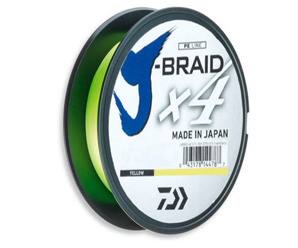 Леска плетеная Daiwa J-Braid X4 желт. 0.25 135м