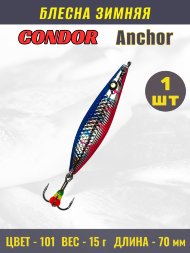 Блесна зимняя Condor Anchor, вес 15,0 гр, длина 70 мм, цвет 101