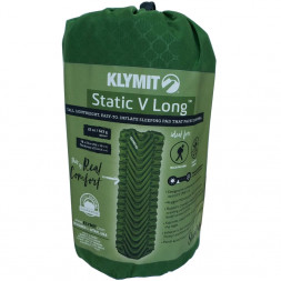 KLYMIT Надувной коврик Static V LONG зеленый