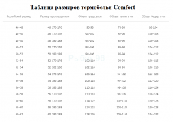 Термобелье COMFORT Extrim 3 слоя р. 60/182-188