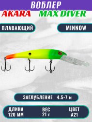 Воблер Akara Max Diver 120F 21г MD-120-A21