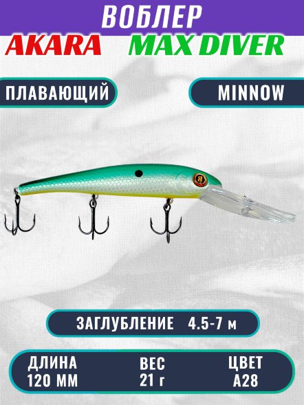 Воблер Akara Max Diver 120F 21г MD-120-A28