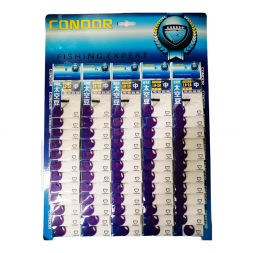 Стопор силиконовый CONDOR, 3,0-5,0, лист 60 пакетов 6 шт/пакет, цвет чёрный