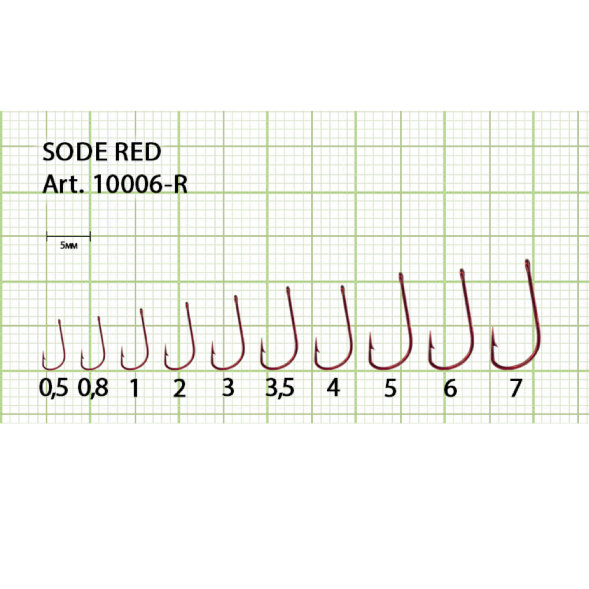 Крючок FISH SEASON Sode-ring №2 Red 10шт 10006-R02F