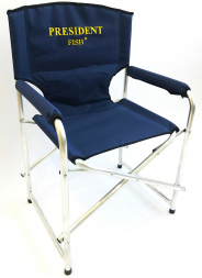 Кресло директорское President Fish Vip складное алюминий синее арт.6303 011