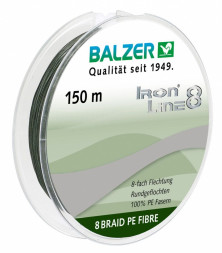 Шнур Balzer Iron Line 8x Green  0,16 мм 150 м 11,6 кг