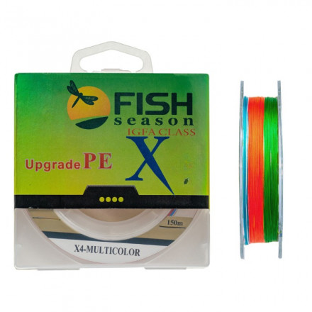 Леска плет. FISH SEASON X4 0.14 150м multicolor