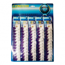 Стопор силиконовый CONDOR, 2,0-4,0, лист 60 пакетов 6 шт/пакет, цветные
